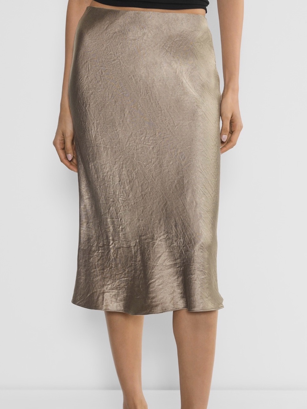 Aritzia satin midi skirt - Picture 6 of 6